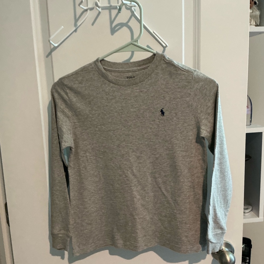 Polo by Ralph Lauren Kids Heather Gray Long Sleeve Tee
